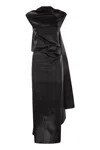 Sportmax Abito Abadani123 In Raso Stretch Nero Donna