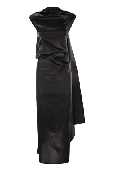 SPORTMAX MAX MARA SPORTMAX ABADAN1234 - FITTED DRESS WITH DRAPING