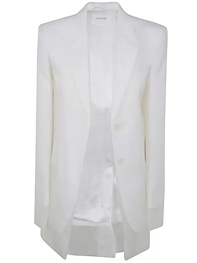 Max Mara Sportmax Acacia1234 Oversized Blazer In White