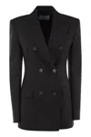 Sportmax Max Mara  Stretch Wool Fitted Blazer