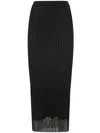 Sportmax Long Skirt In Stretch Ribbed Fabric