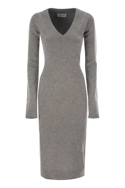 Sportmax Max Mara  Angizia - Cashmere Blend Knit Dress In Grey