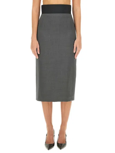 Sportmax Max Mara  Anny Skirt In Gray