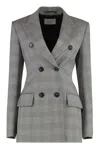 Sportmax Max Mara  Astro Prince Of Wales Checked Double Breasted Jacket