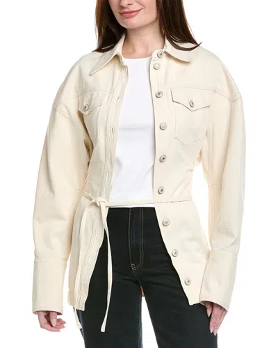 Max Mara Sportmax Biblios Denim Jacket In Neutral