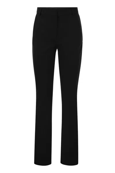 Max Mara Sportmax Black Cotton T-shirt Trousers For Women With Tailored And Masculine Design