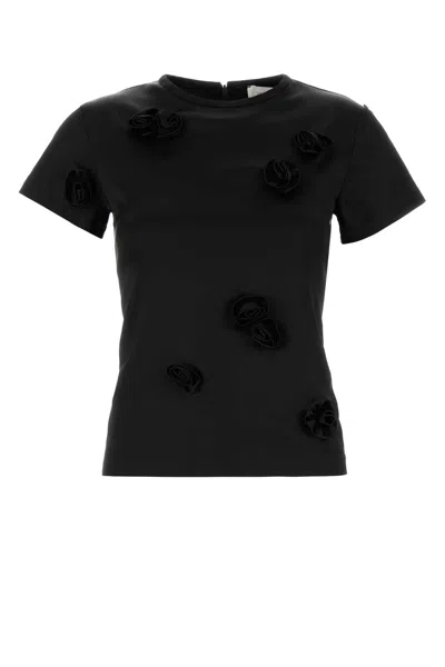 Max Mara Sportmax Black Satin Mendoza T-shirt