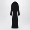 Sportmax Viscose Jersey Shirt Dress With Cuffed Sleeves In Black
