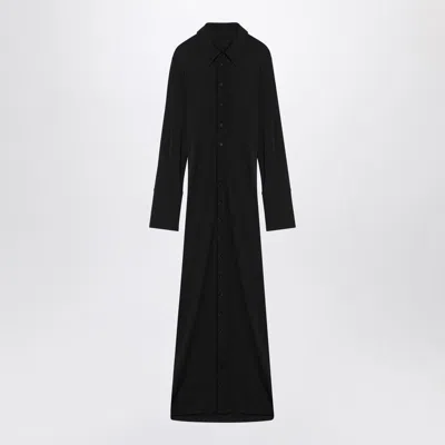 SPORTMAX MAX MARA SPORTMAX  BLACK SHIRT DRESS IN VISCOSE JERSEY