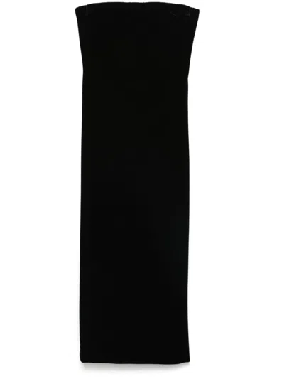 Sportmax Black Stretch-design Velvet Dress