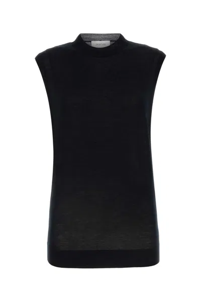 Max Mara Sportmax Black Wool Blend Odissea Top