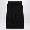 MAX MARA SPORTMAX MAX MARA SPORTMAX  BLACK WOOL MIDI SKIRT