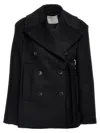 Sportmax Black Wool Orchis Coat In Black