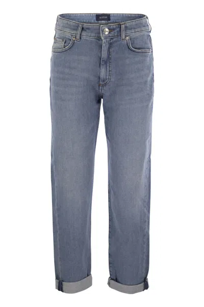 Max Mara Sportmax Brian - Low-waisted Boyfriend Denim In Blue