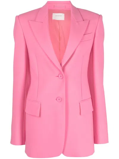 ジャケット SPORTMAX WOOL SINGLE-BREASTED JACKET Sportmax Bubblegum Pink Wool Single-breasted Jacket For