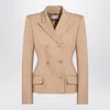Sportmax Double-breasted Camel-colored Jacket For Women