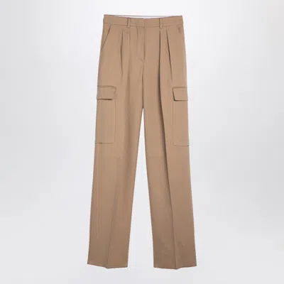 Max Mara Sportmax Caramel-coloured Cargo Trousers In Tan