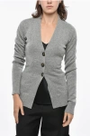 Max Mara Sportmax Cashmere Blend Gondola Cardigan In Gray