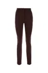 Sportmax Pantalone Skinny Ricetta In Nylon Stretch Cioccolato Donna