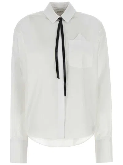 Max Mara Sportmax Cotton Shirt In White