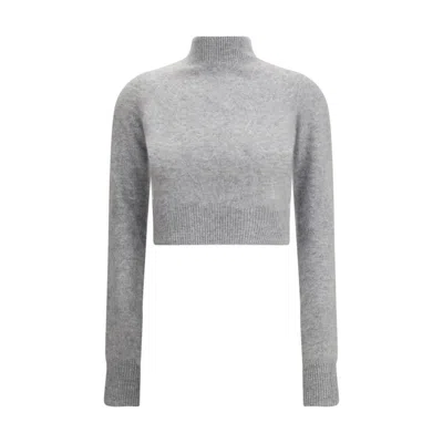 Max Mara Sportmax's Cropped Sweater In Gray