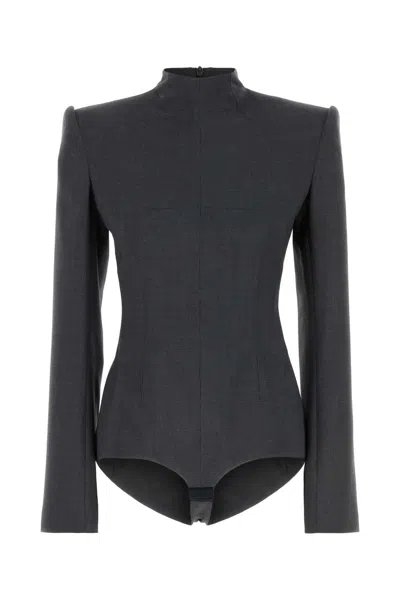 Sportmax Max Mara  Dark Grey Wool Giuda Bodysuit