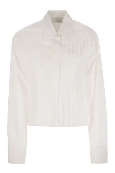 Sportmax Max Mara  Deborah - Boxy Shirt With Pleats In White