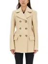 Sportmax Double-breasted Wool Jacket For Women In White
