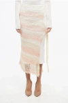 Max Mara Sportmax Double-layered Ecuador Skirt With Crochet Design Grösse S In Multi