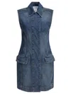 Sportmax Carabo Sleeveless Denim Mini Dress