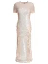 Sportmax Slit Back Midi Dress With Sequin Embellishment