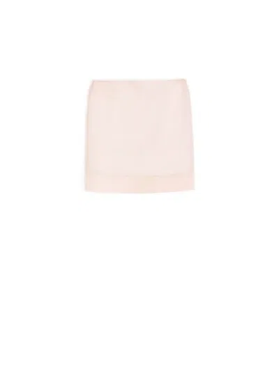 Max Mara Sportmax Elegant White Silk Skirt For Women