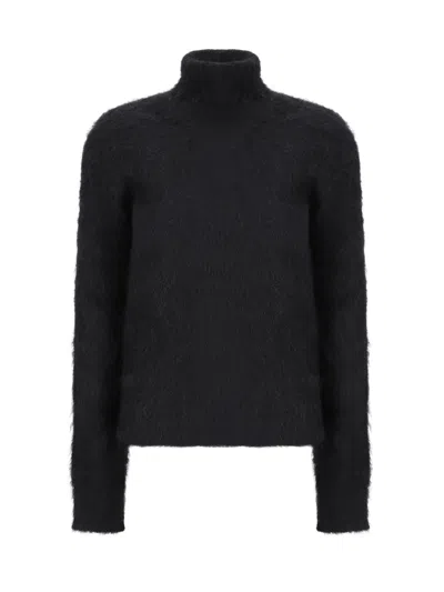 Max Mara Sportmax Elgar Turtleneck Sweater In Nero