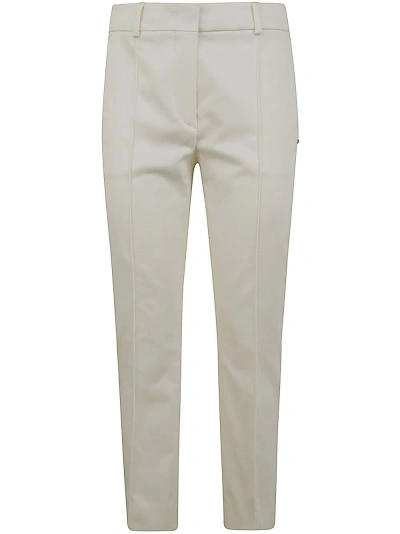 Max Mara Sportmax Etna Stretch Cotton Trouser In White