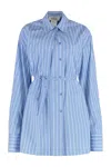 Sportmax Max Mara  Firma Striped Shirt In Blue
