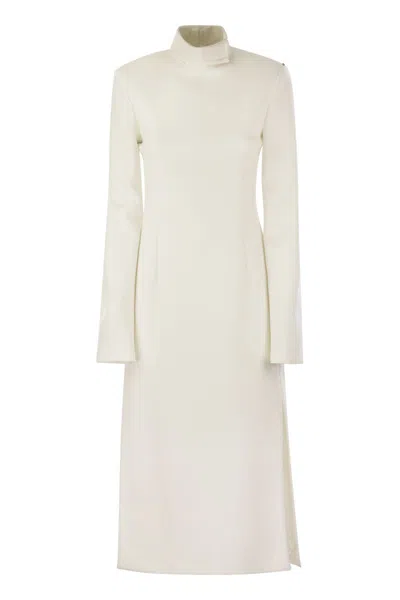 white t shirt dress fitted Short Sleeve Cinched Waist Fitted T-Shirt Dress In White | EGO US