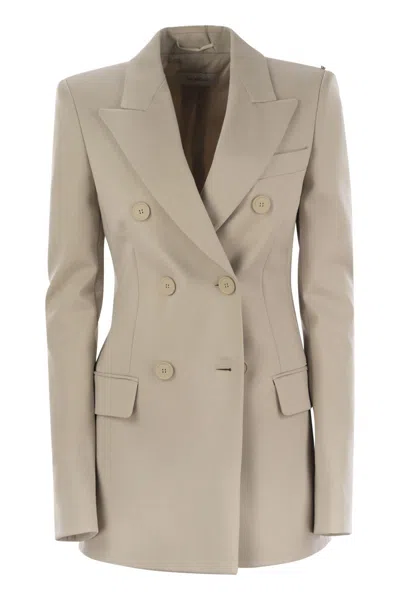Max Mara Sportmax Frizzo - Scuba Jersey Blazer In Beige