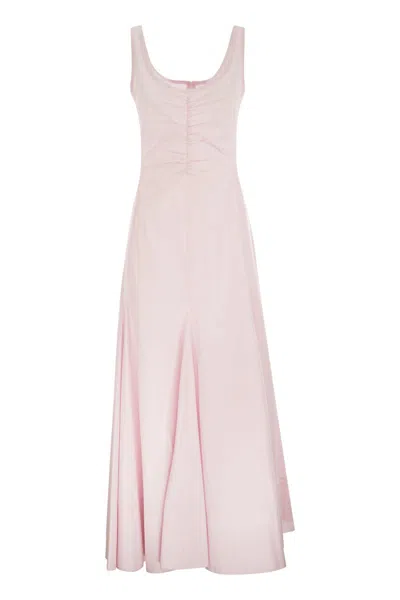 Sportmax Max Mara  Galante - Fit And Flare Cotton Dress In Pink