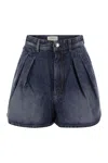 Sportmax Oversized Denim Shorts Trousers Blue In Blue