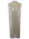 Sportmax Glamorous Metallic-knit Mini Dress For Women In Shimmering Gold In Gold