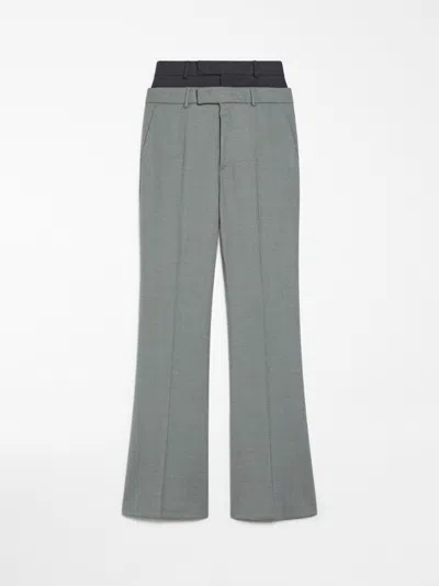SPORTMAX MAX MARA SPORTMAX GREY WOOL LINCE PANT