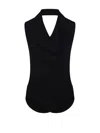 Sportmax Viscose Blend Draped Runaway Bodysuit