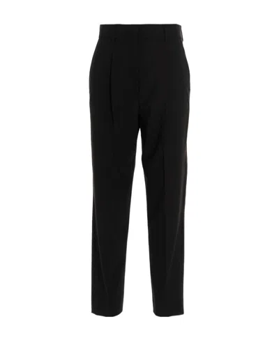 Max Mara Sportmax High Waist Straight Leg Trousers In Black