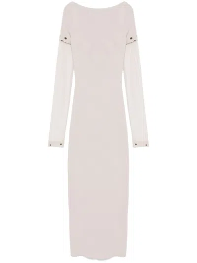 Sportmax Women's Knitted Long Dress In Grey