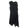 Max Mara Sportmax Lace Midi Dress In Black Polyester In Black