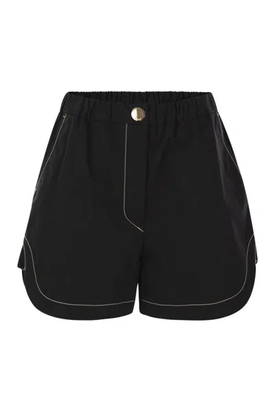 Max Mara Sportmax Lacrima - Cotton Shorts In Black