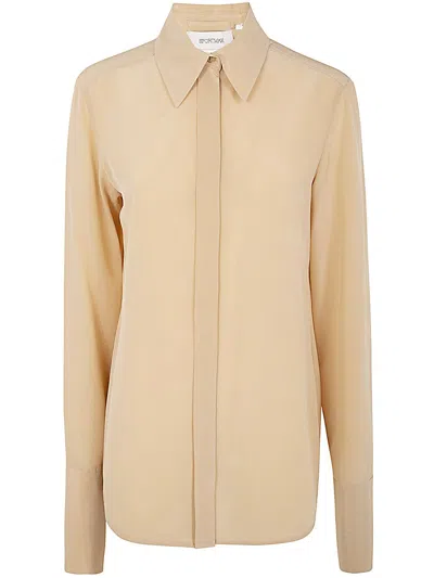 Max Mara Sportmax Lelia Classic Shirt In Nude & Neutrals