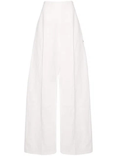 SPORTMAX MAX MARA SPORTMAX LINEN AND COTTON BLEND TROUSERS