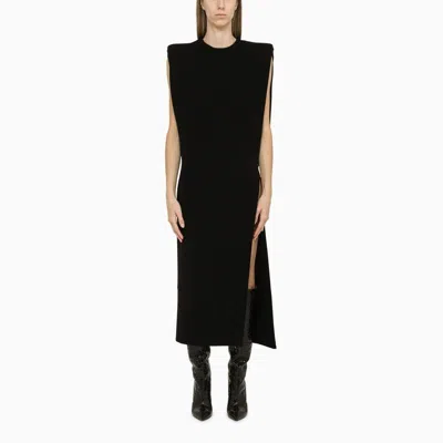 Sportmax Max Mara   Long Black Wool Dress