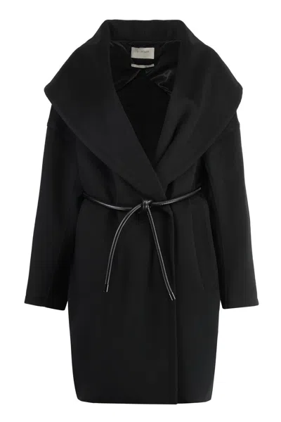 Sportmax Max Mara  Luciana Wool Coat In Black